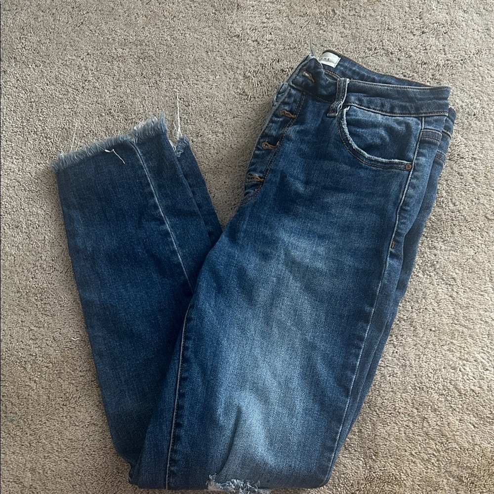 Women's Blue Cropped Jeans